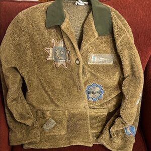 Teddi Brown Embroidered Teddy Jacket